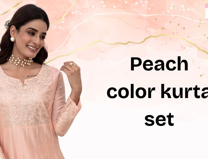 Trending Now: Peach Color Kurta Set for Modern Women